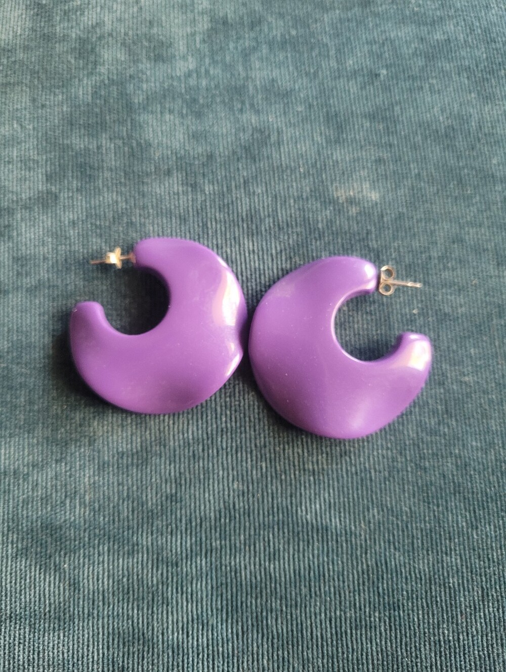 Purple Hoop Earrings